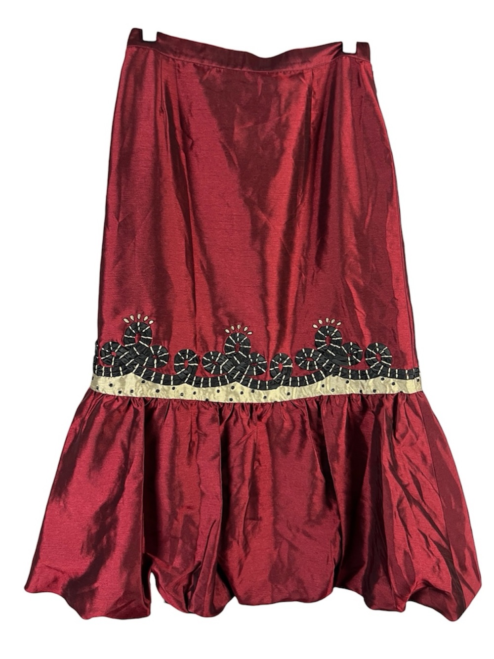 Ann Gerlin Whimsigoth Taffeta Bubble Hem Skirt Drop Waist Size 10